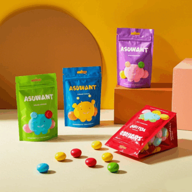 Custom large plastic stand up pouch