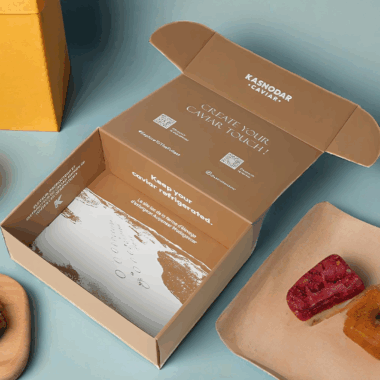 craft corrugated food shipping box