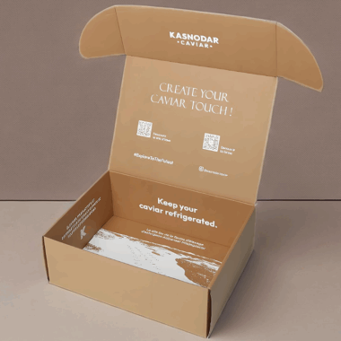 craft corrugated food shipping box