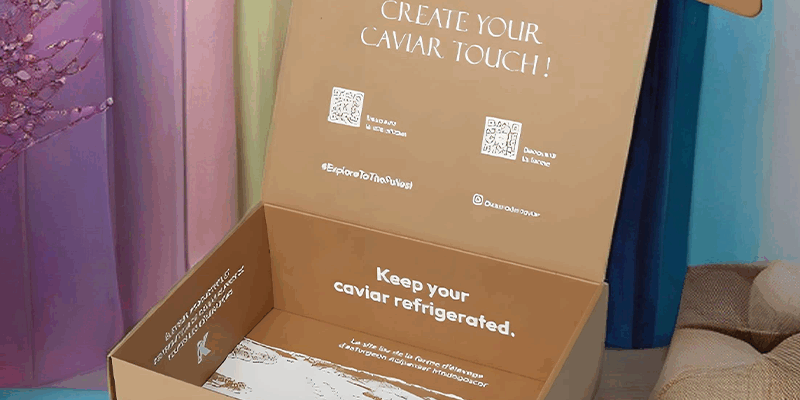 craft corrugated food shipping box