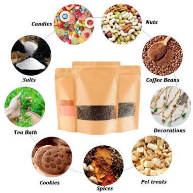 500g kraft stand up ziplock pouch