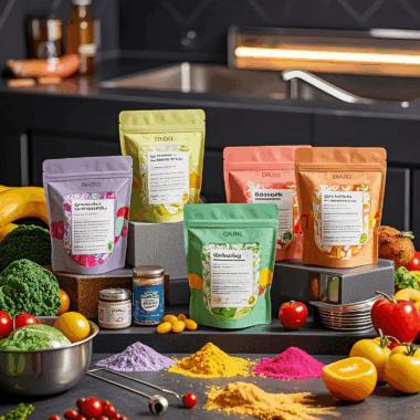 plastic stand up pouch for matcha