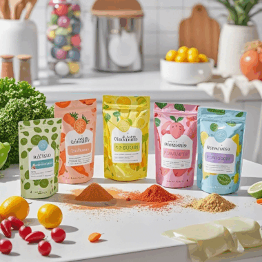 plastic stand up pouch for matcha