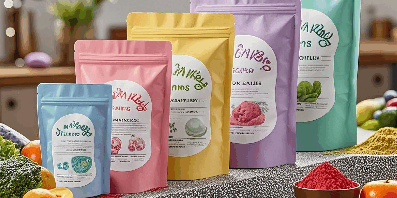 plastic stand up pouch for matcha