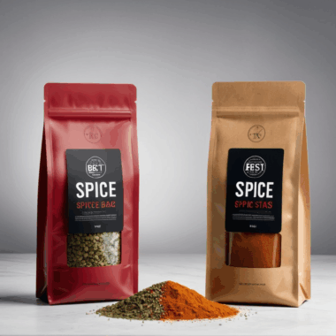 Custom printed kraft stand up pouch