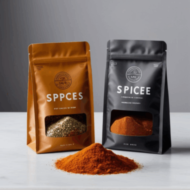 Custom printed kraft stand up pouch