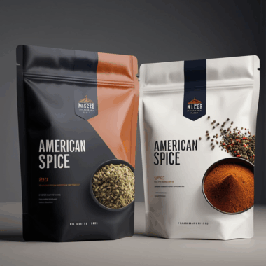 Custom printed kraft stand up pouch