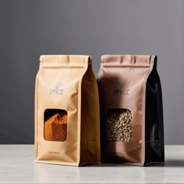 Custom printed kraft stand up pouch