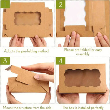 kraft paper food box for cakes
