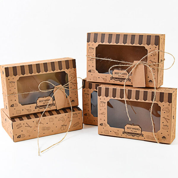 kraft paper food box for cakes