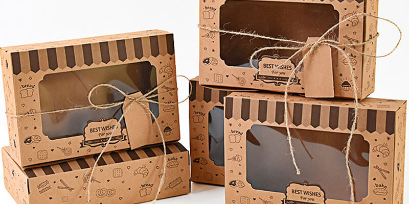 kraft paper food box for cakes