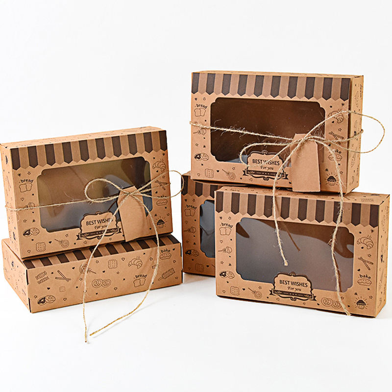kraft paper food box for cakes