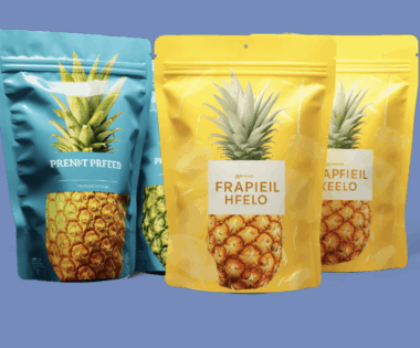 printed stand up zipper pouch bag