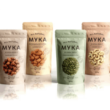 printed stand up zipper pouch bag