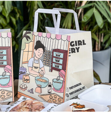 paper bakery bag with logo