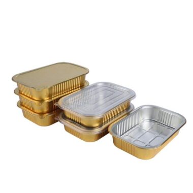 aluminum foil lunch box with PP plastic lid
