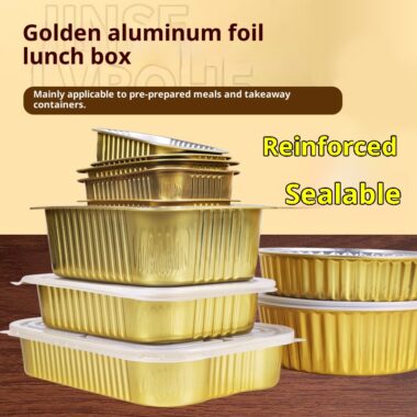 aluminum foil lunch box with PP plastic lid