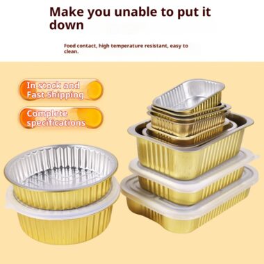 aluminum foil lunch box with PP plastic lid