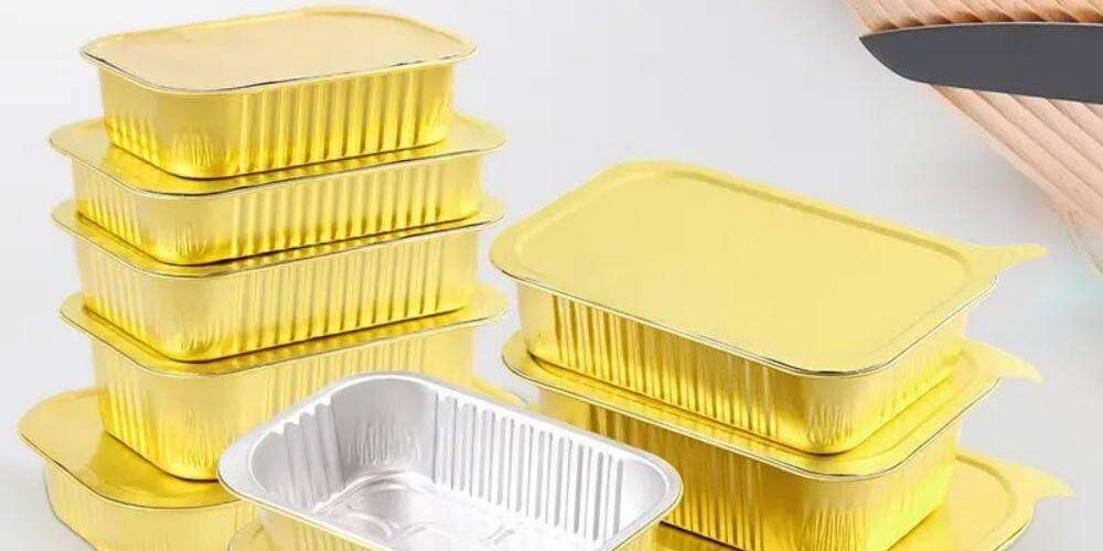 aluminum foil lunch box with PP plastic lid