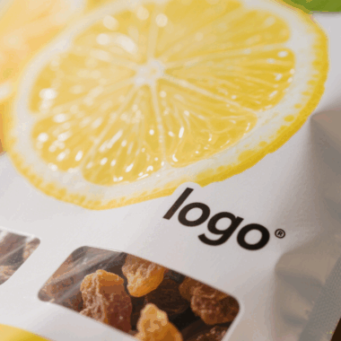 White custom printed plastic zipper pouch